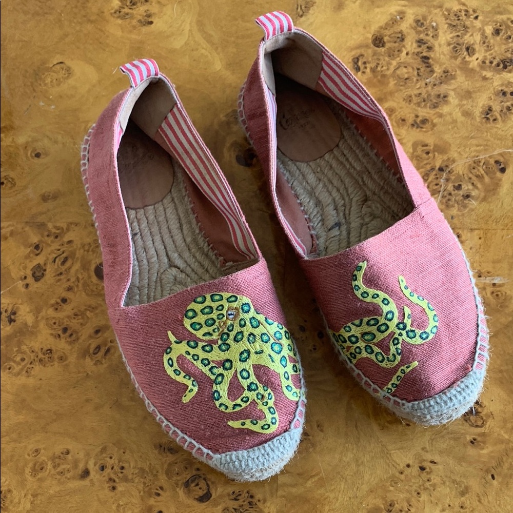 Castaner Pink Orange Octopus Espadrilles size 38